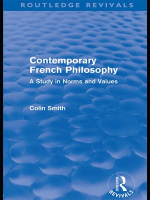 cover image of Contemporary French Philosophy (Routledge Revivals)